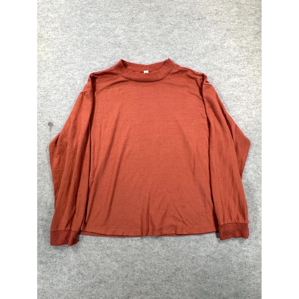A New Approach Sweater Womens 0X Rust Brown Long Sleeve Stretch Pullover Knit